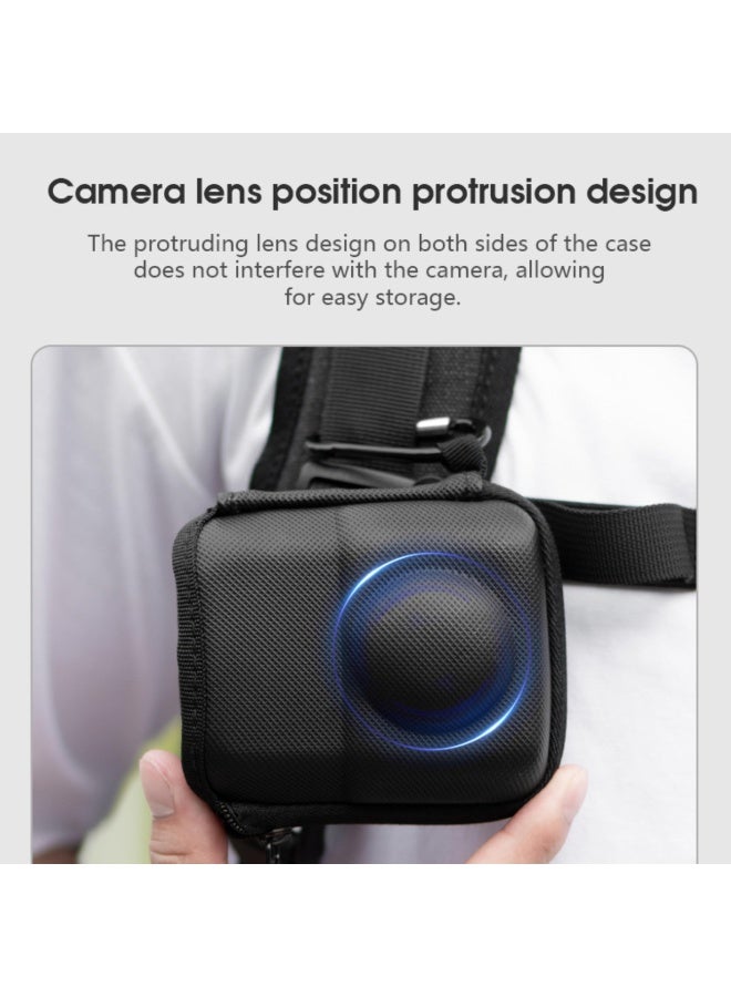 Mini Carrying Case for DJI OSMO 360 Camera Accessories PU Leather Waterproof Portable Travel Case for OSM O360 Body Compact Storage Bag with Wrist Strap (Mini) - Image 3