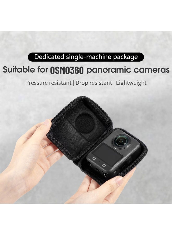 Mini Carrying Case for DJI OSMO 360 Camera Accessories PU Leather Waterproof Portable Travel Case for OSM O360 Body Compact Storage Bag with Wrist Strap (Mini) - Image 2