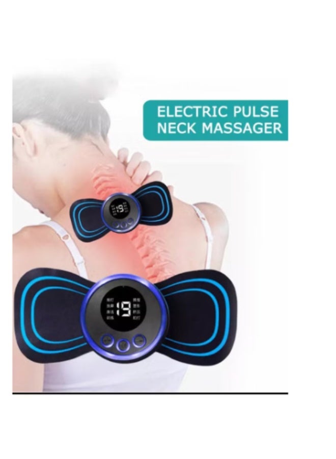 5 قطع جهاز تدليك صغير EMS مكركرنت - جهاز تدليك نقاط الوخز الكهربائي الحيوي EMS مدلك التصريف اللمفاوي وسادة تدليك لاسلكية محمولة صغيرة كهربائية EMS مدلك الرقبة لتخفيف الألم - Image 2