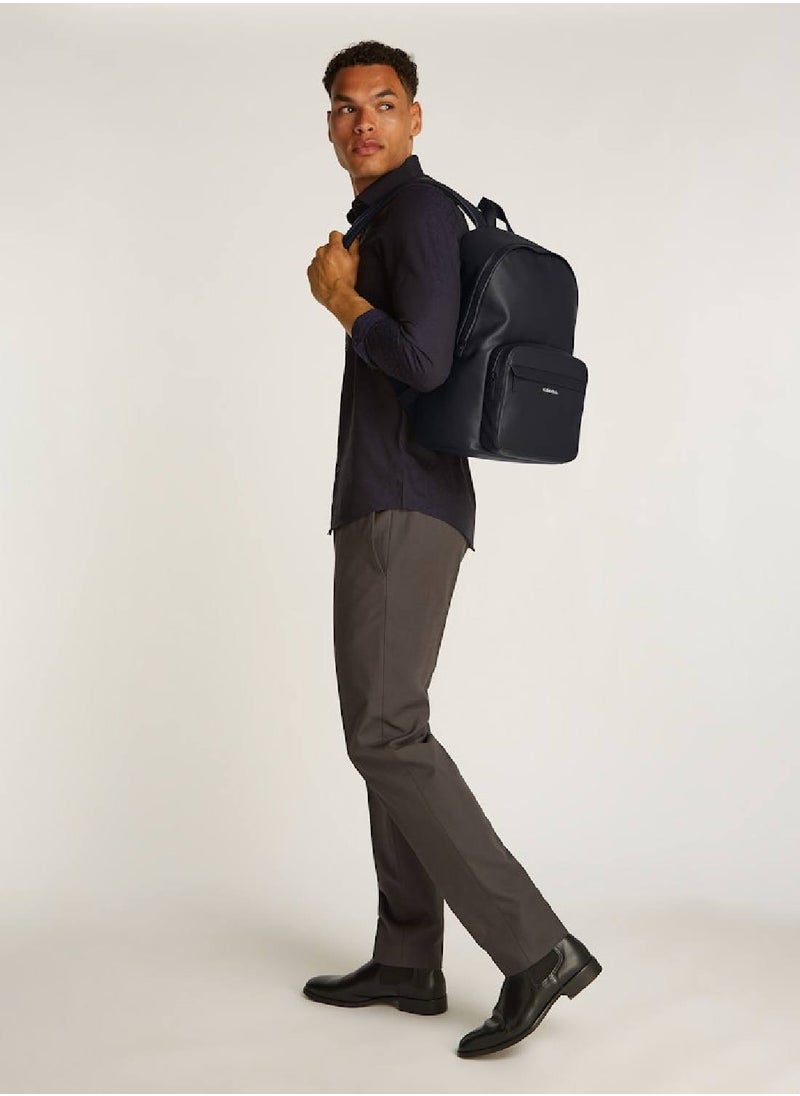 CALVIN KLEIN Men's Ck Round Backpack - Polyester Blend, Black  - Image 2