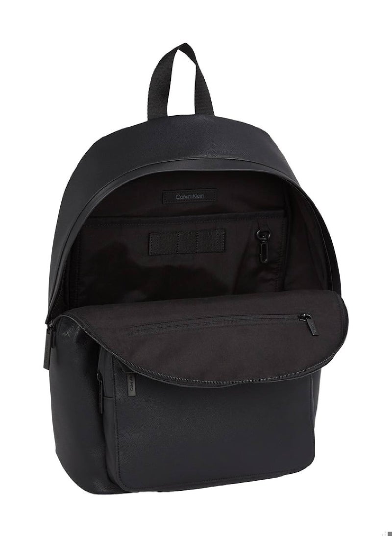 CALVIN KLEIN Men's Ck Round Backpack - Polyester Blend, Black  - Image 3