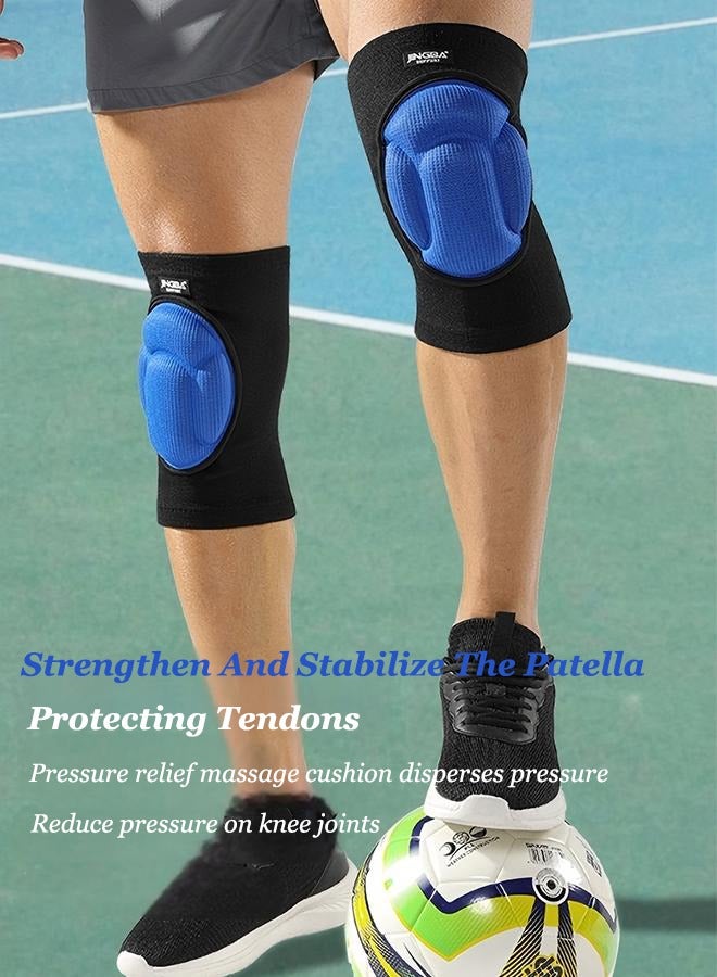 جينجبا سابورت وسادات الركبة الرياضية من جينغبا - وسادات الركبة للكرة الطائرة - إسفنجة سميكة مضادة للتصادم، وسادات ركبة دافئة وغير قابلة للانزلاق، مقاومة للصدمات، مناسبة لركوب الدراجات في الهواء الطلق، والرقص، واليوغا، والكرة الطائرة، إلخ. زوج واحد - Image 4