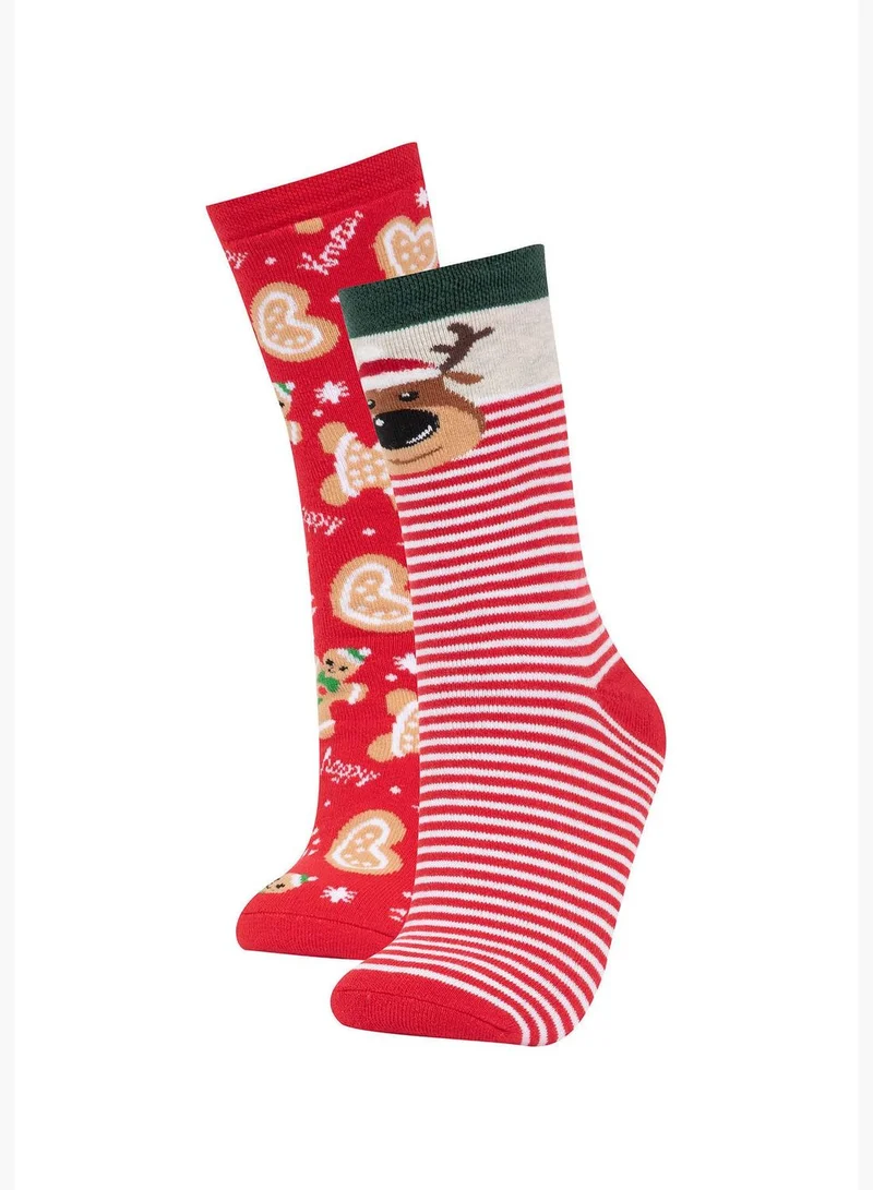 ديفاكتو New Year 2 Pack Woman High Cut Terry Socks