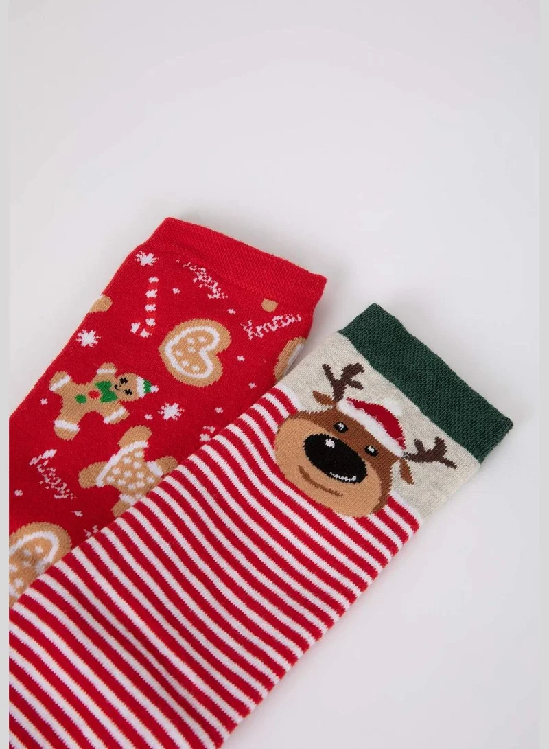 ديفاكتو New Year 2 Pack Woman High Cut Terry Socks