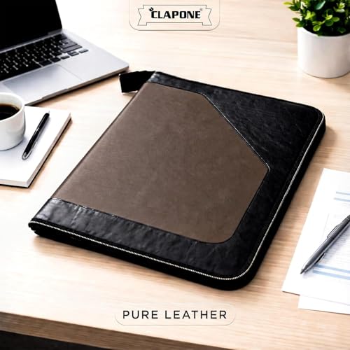 CLAPONE PU Leather 12-Pocket A4 File Organizer Professional Document Holder for Certificates, Legal Documents, Home, Office, Coloured File Folders, Multipurpose, School Use (CO-A4 File-BRWN) - Image 2