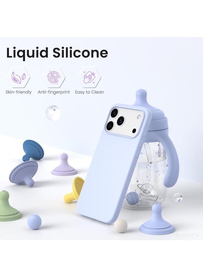 ELTRAZONE Silicone Case Compatible with iPhone 17 Pro | Slim Liquid Silicone Phone Cover | 3-Layer Soft Rubber Shockproof Bumper with TPU Lining | Durable Protective Case (Sky Blue) - Image 2