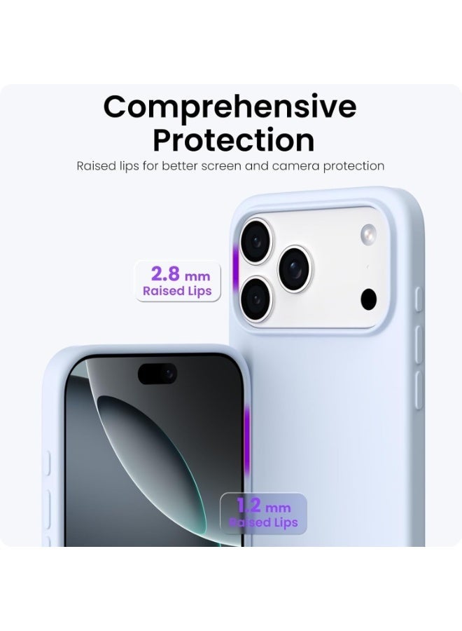 ELTRAZONE Silicone Case Compatible with iPhone 17 Pro | Slim Liquid Silicone Phone Cover | 3-Layer Soft Rubber Shockproof Bumper with TPU Lining | Durable Protective Case (Sky Blue) - Image 4