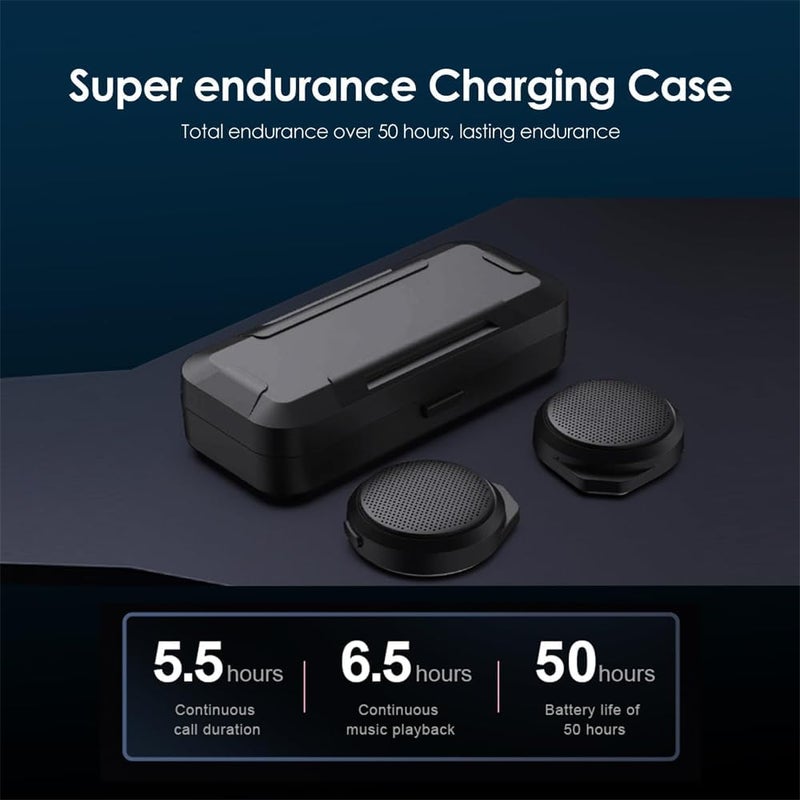 H360 Motorcycle Helmet Bluetooth Headset with Remote Control, Hi-Fi Sound, ANC Noise Reduction, 1900mAh Battery, Fast Charging Case, True Wireless Speakers - Image 3