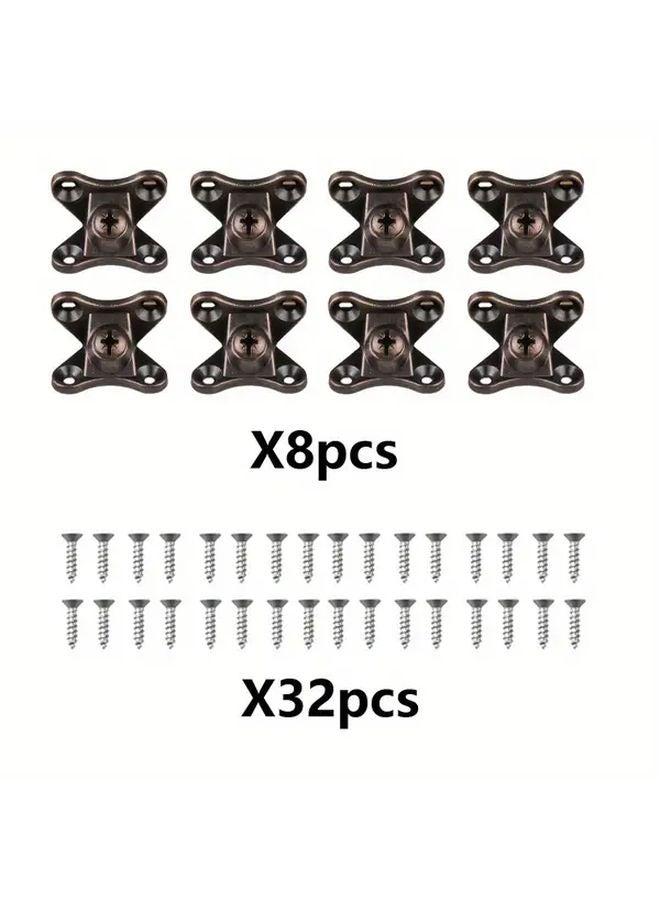Red Copper L Shaped Brackets 40pcs Heavy Duty Zinc Alloy Furniture Connectors - Image 1
