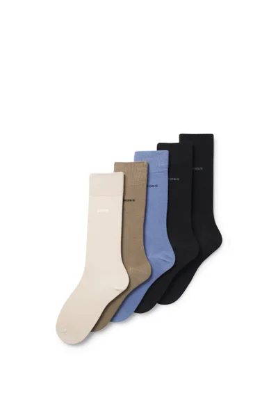 BOSS Five-pack of regular-length socks in a cotton blend