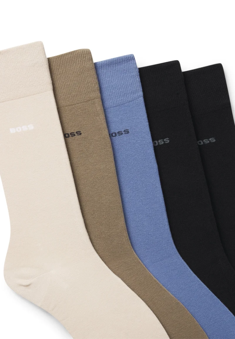 بوس خمس جوارب قطنية بطول عادي