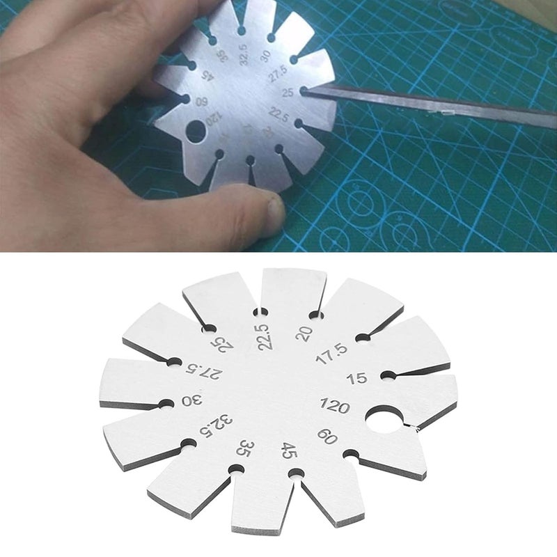 Stainless Steel Chamfer Gauge, 12 Angle Measurement Tool for Knives with Storage Box - Image 4