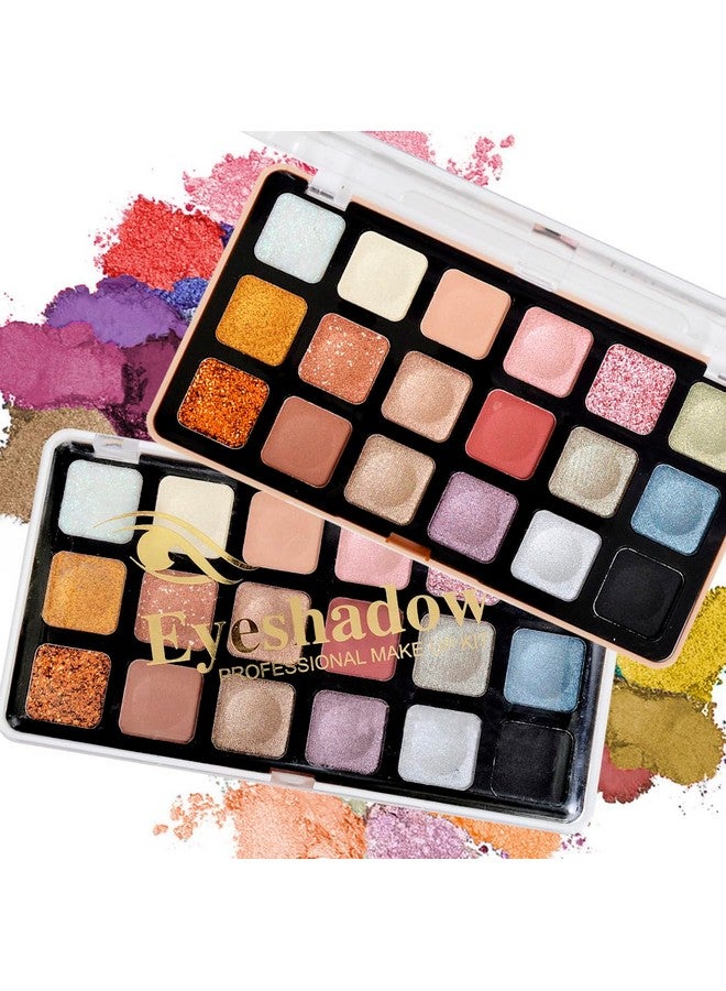 أدبيني باليت ظلال العيون اللامعة 18 لونًا 18 جم | مجموعة الطيف المبهر | إطلالات ساحرة ودخانية للعيون | تألق وإبداع لا نهاية له | 100% نباتي (الظل-02) - Image 1