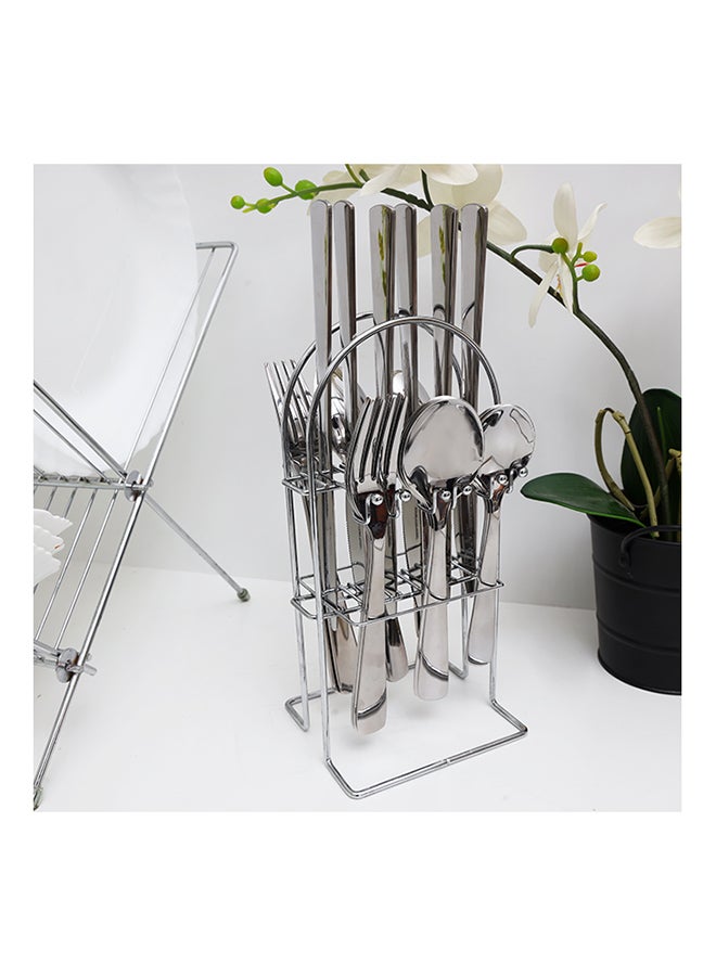 Royalford 25-Piece Stainless Steel Cutlery Set 7 Centimeter Silver - Image 2