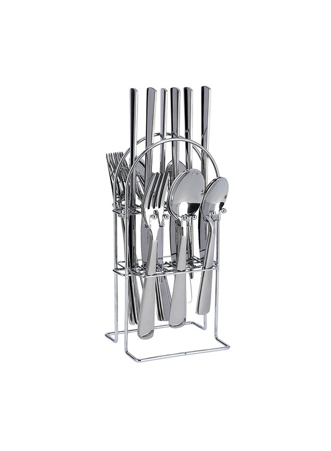 Royalford 25-Piece Stainless Steel Cutlery Set 7 Centimeter Silver - Image 1
