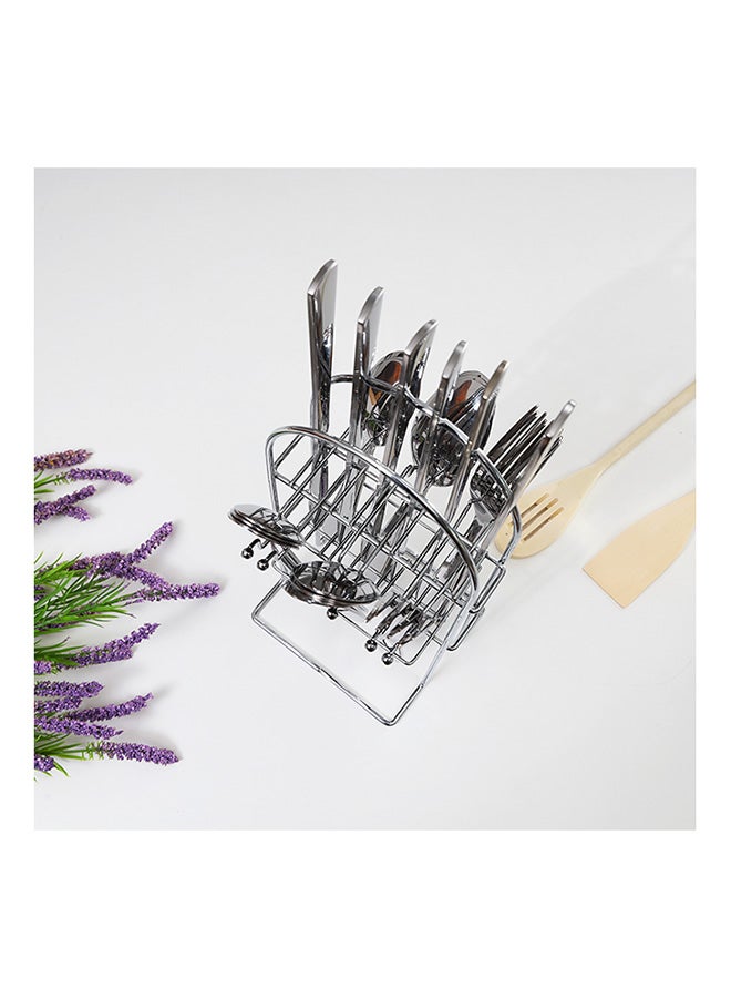 Royalford 25-Piece Stainless Steel Cutlery Set 7 Centimeter Silver - Image 3