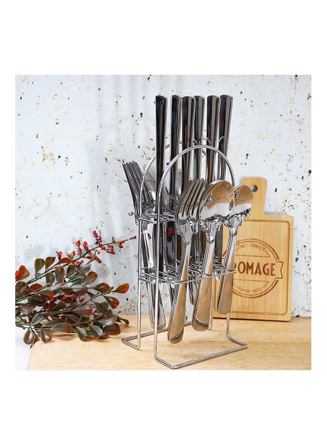 Royalford 25-Piece Stainless Steel Cutlery Set 7 Centimeter Silver - Image 5