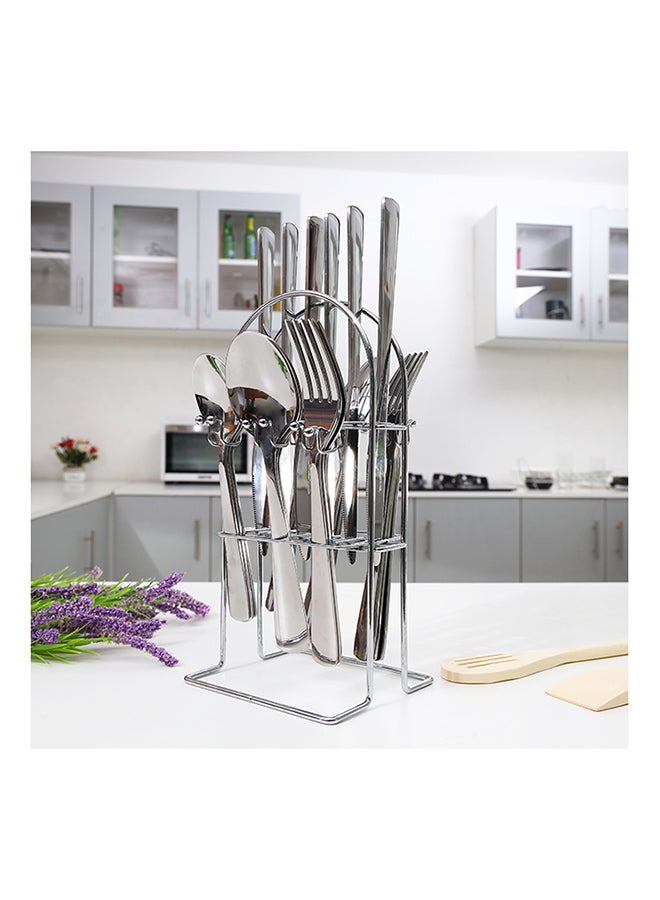 Royalford 25-Piece Stainless Steel Cutlery Set 7 Centimeter Silver - Image 4