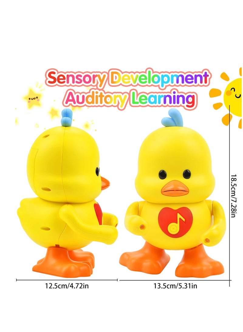 Interactive Dancing Electric Duck Toy with Music & LED Lights - Cute Yellow Cartoon Gift for Kids' Birthdays, Perfect for Boys & Girls  - Image 5