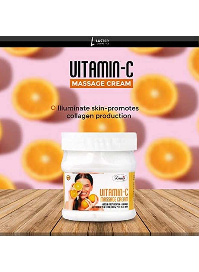 LUSTER كريم تدليك بفيتامين سي | غني بمستخلصات قشر الليمون والبرتقال والصبار | يمنح البشرة نضارة وإشراقة | كريم تدليك للوجه والجسم | للنساء والرجال | خالٍ من البارابين والكبريتات 500 مل - Image 3