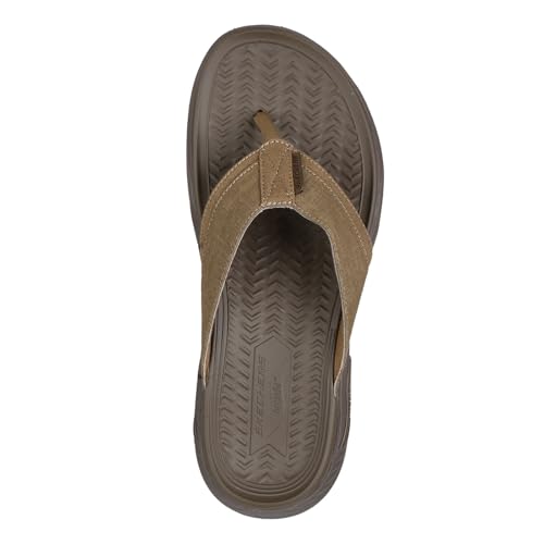 Skechers Men's Arch Fit Motley Sd-Rigel Canvas Thong Sandal, TPE, 7 - Image 4