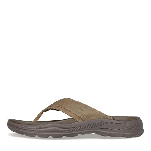 Skechers Men's Arch Fit Motley Sd-Rigel Canvas Thong Sandal, TPE, 7 - Image 3