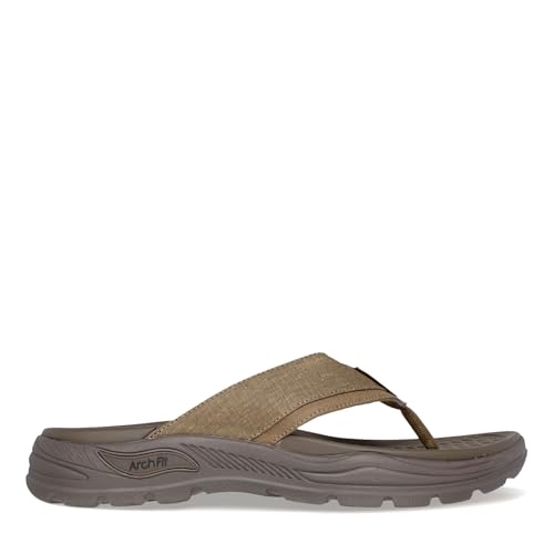 Skechers Men's Arch Fit Motley Sd-Rigel Canvas Thong Sandal, TPE, 7 - Image 2