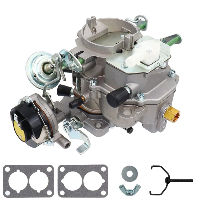 THUNDERMINGO New 2 Barrel Carburetor For Jeep BBD 6 CYL 42L 258CU Engines AMC Carb for Jeep CJ7 CJ5 J10 Wrangler Cherokee Scrambler 19831988 with Automatic Choke Replace 8308 8311 8309 8335 8337