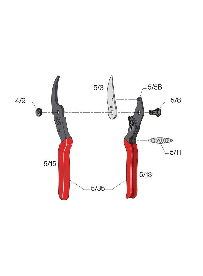 Felco Pruning Shears (F 5) - High Performance Swiss Made One-Hand Garden Pruners