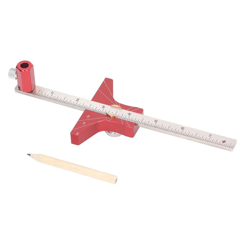 Aluminum Alloy Woodworking Ruler Dual Scale T Ruler 30 45 60 90 Degree Angle Marking Tool - Image 1