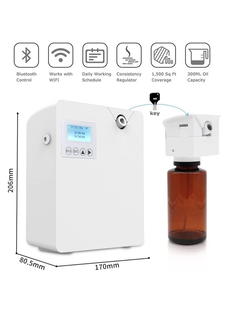 Arabest - Smart Scent Air Machine with Nebulizing,Professional Waterless Essential Oil Diffuser 300ML,Aroma Diffuser,Air Purifier,Scent Diffuser Essential Oils for Room,Office,Spa(White) - Image 1