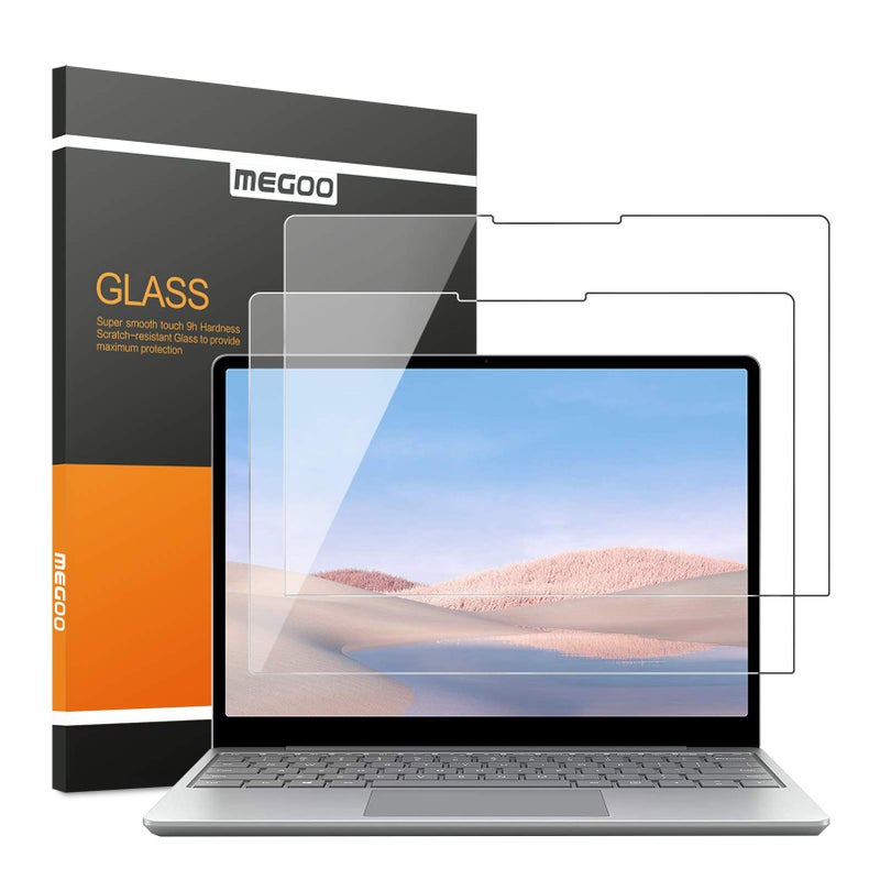 Megoo [2 pack] Surface Laptop Go 3 (2023) 12.4" Glass Screen Protector, 9H Hardness/Easy Installation/Ultra Clear/Tempered Glass, Also Compatible for Microsoft Surface Laptop Go 2/1(2020) - Image 1