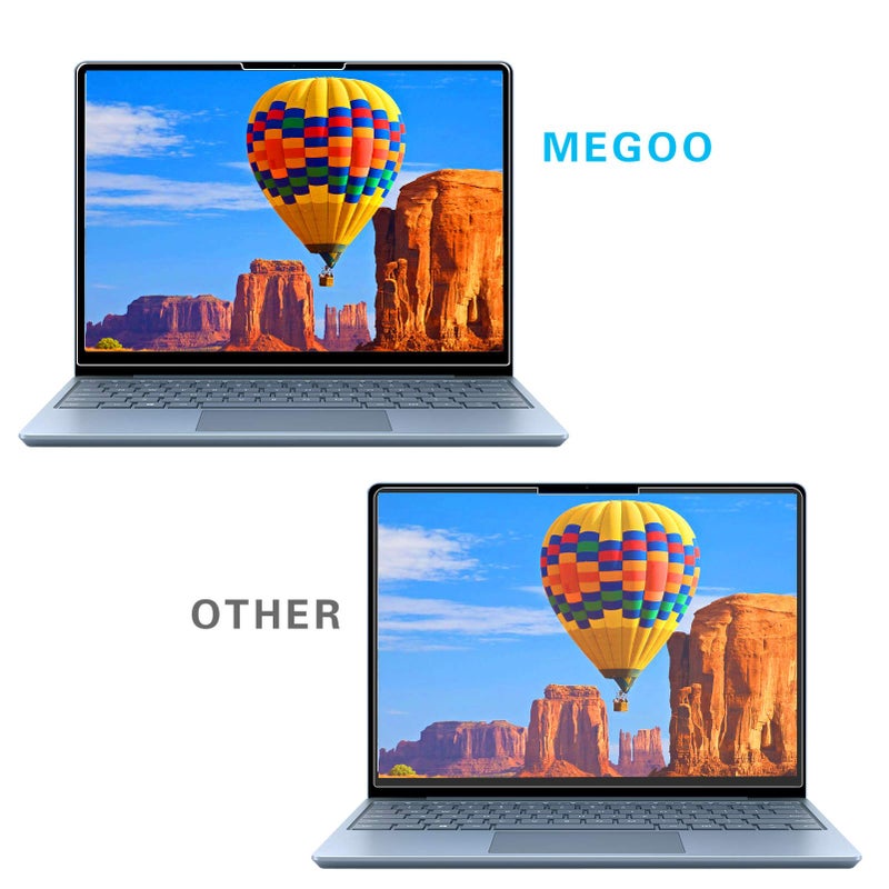 Megoo [2 pack] Surface Laptop Go 3 (2023) 12.4" Glass Screen Protector, 9H Hardness/Easy Installation/Ultra Clear/Tempered Glass, Also Compatible for Microsoft Surface Laptop Go 2/1(2020) - Image 5