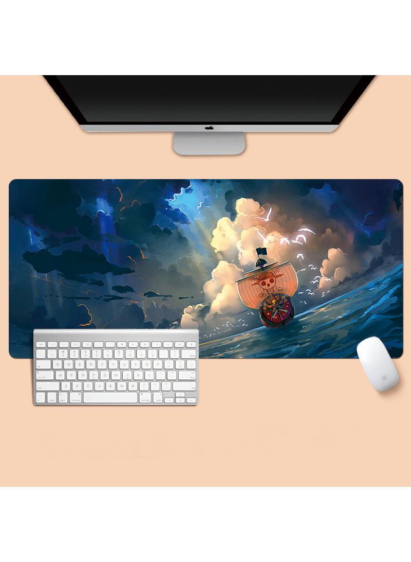 Y&D One Piece Anime Gaming Mouse Pad Extended Large Mat Desk Pad Stitched Edges Mousepad Long Mouse Pad And Non-Slip Rubber Base Mice Pad 800X300X4mm 