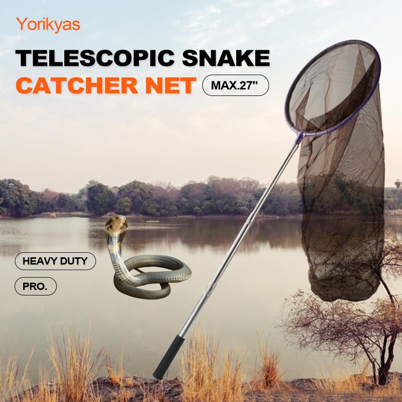 Yorikyas Snake Catcher Net Telescopic Pole for Reptile Grabber Rattle Snake Moving and Catching - Image 2