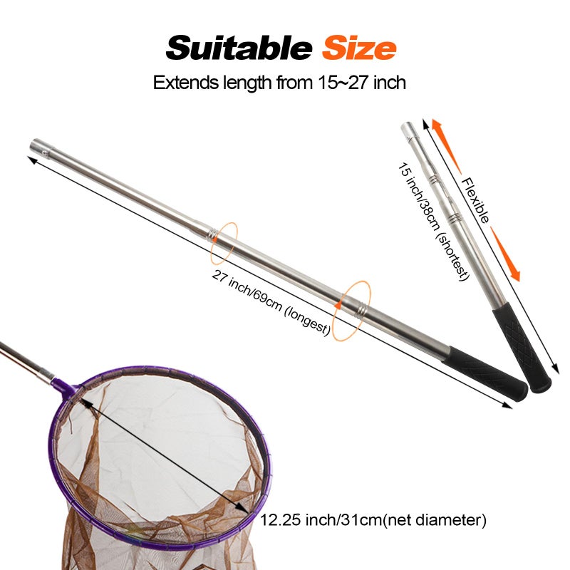 Yorikyas Snake Catcher Net Telescopic Pole for Reptile Grabber Rattle Snake Moving and Catching - Image 3