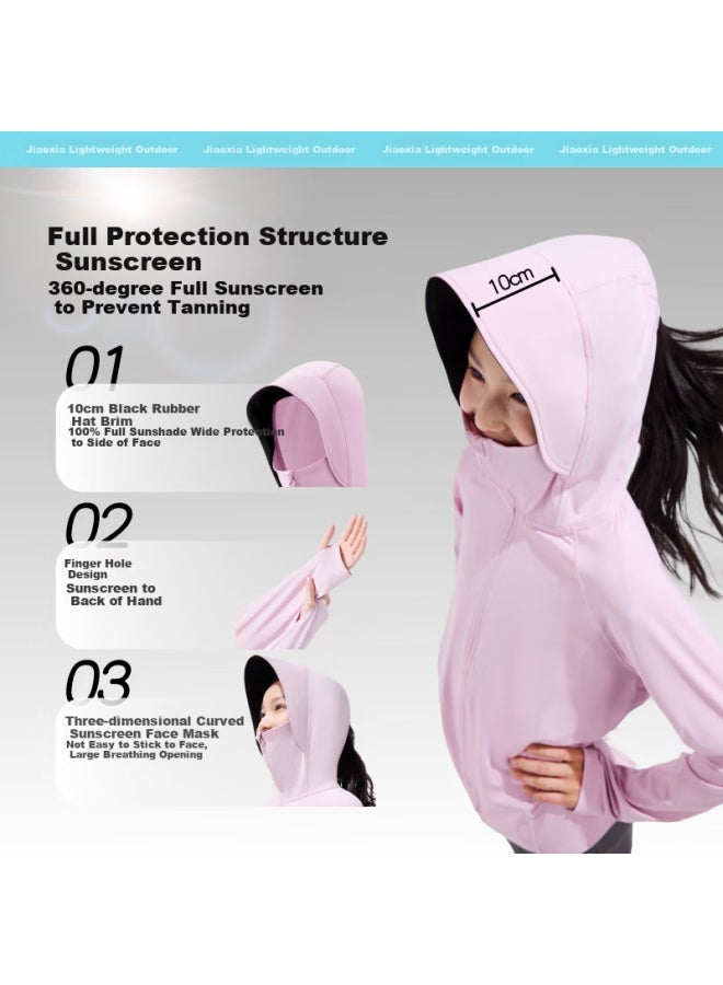 Beneunder Kids Sun Protection Jacket Cape Boys Girls Cool Breathable Sunscreen Al413 Far Blue 120 - Image 3