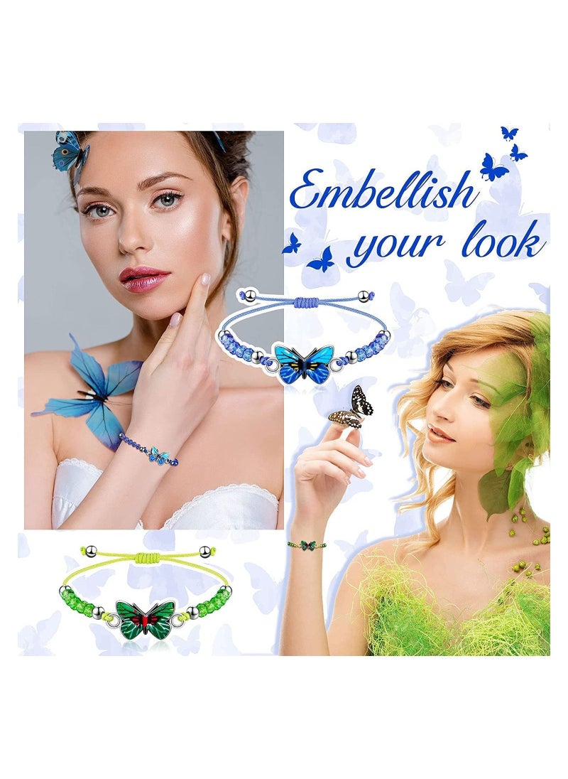 SYOSI 12 Pieces Bracelet Party Favors Colorful Bracelet Beads Bracelet Colorful Crystal Friendship Bracelets Adjustable Bracelet for Women for Fairy Party Decorations  - Image 3