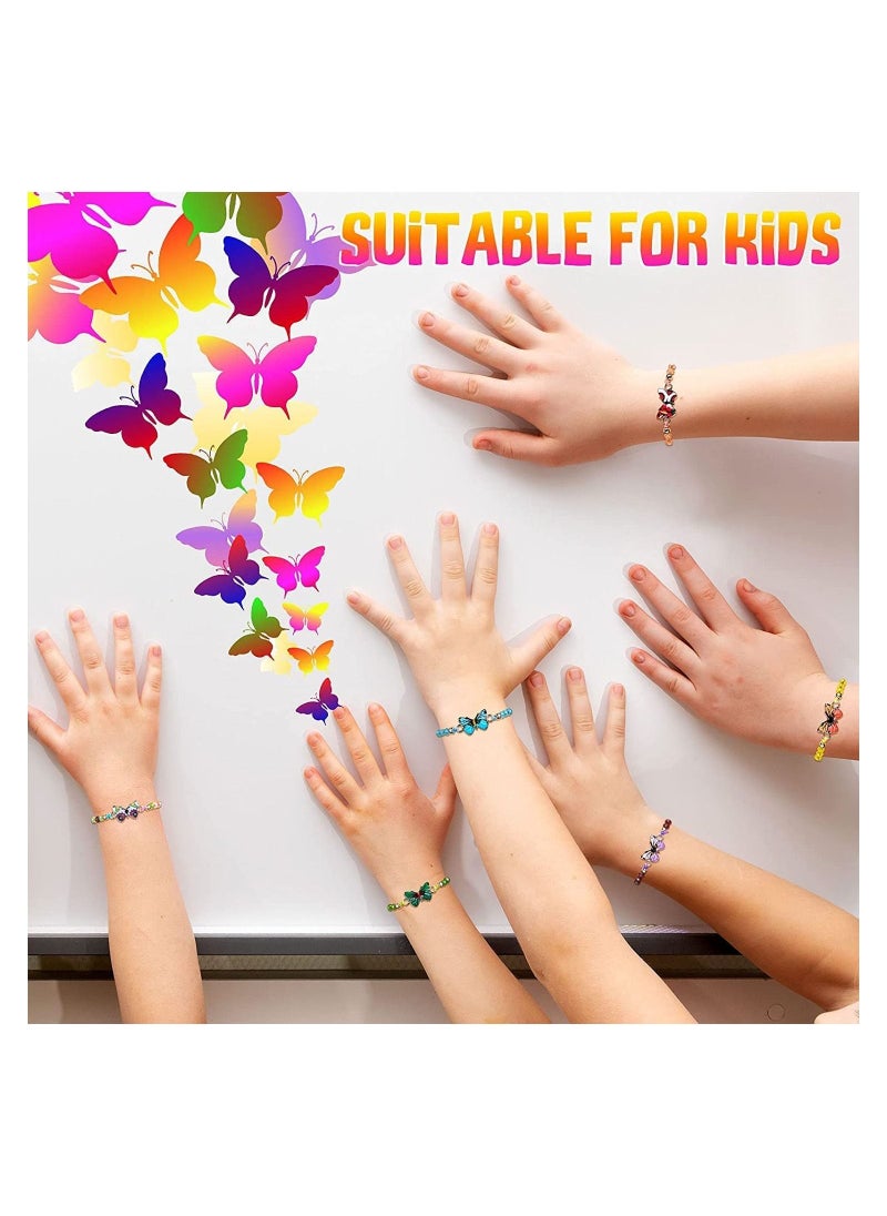 SYOSI 12 Pieces Bracelet Party Favors Colorful Bracelet Beads Bracelet Colorful Crystal Friendship Bracelets Adjustable Bracelet for Women for Fairy Party Decorations  - Image 2