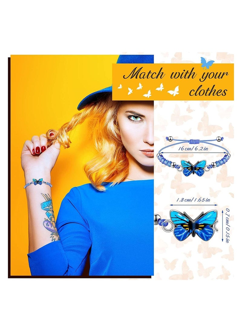 SYOSI 12 Pieces Bracelet Party Favors Colorful Bracelet Beads Bracelet Colorful Crystal Friendship Bracelets Adjustable Bracelet for Women for Fairy Party Decorations  - Image 4