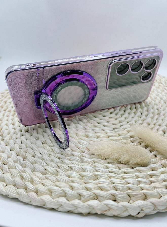 بيوينتي مناسبة لهاتف Vivo V30 Lite 5G حافظة واقية للهاتف المحمول بحامل لامع مطلي بالكهرباء - Image 3