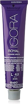 Schwarzkopf Professional Igora Royal Fashion Lights Permanent Highlight Hair Colour Cream L49 Beige Violet 60 ml - Image 1