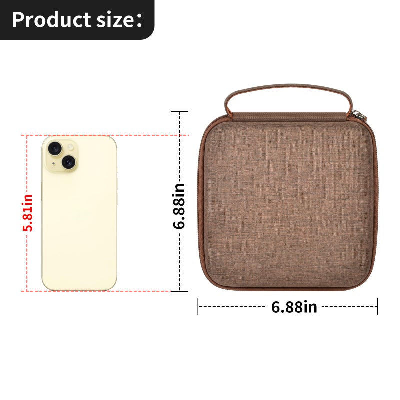 Grapsa Travel Sunglass Organizer Case for Sojos/for Goodr/for Quay Polarized Sunglasses Men Women, 4 Pairs Trendy Glasses Storage Box for Retro Oval/Rectangle Aviator Shady Rays Sun Glasses(Bag Only)-Brown,S - Image 3