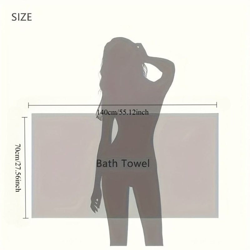 White Quick Dry Microfiber Waffle Bath Towel for Spa Travel - Image 4