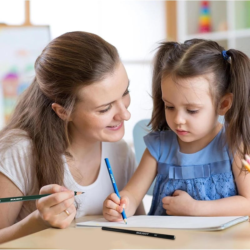 المدقع مجموعة أقلام رصاص خشبية من ، 30 قطعة، درجة HB، غير سامة، الألوان: 10 أسود، 10 أخضر، 10 أزرق - Image 4