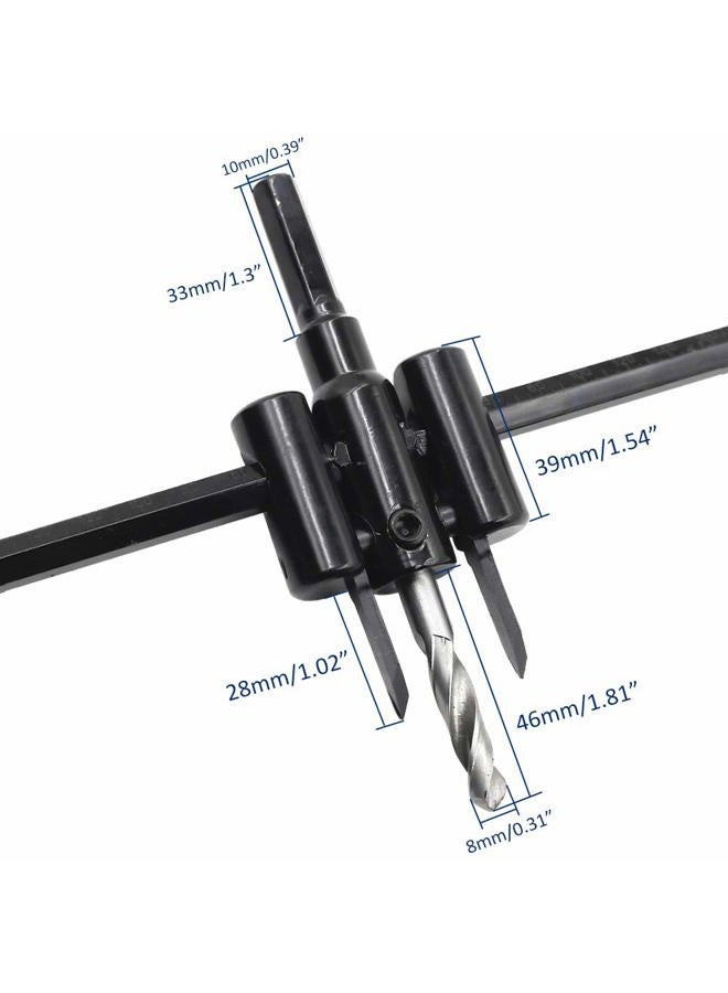 Luomorgo 1 3/16" to 12" Adjustable Hole Saw Circle Cutter Drill Bit Tool Saw Round Cutting for Drywall Wood - Image 2