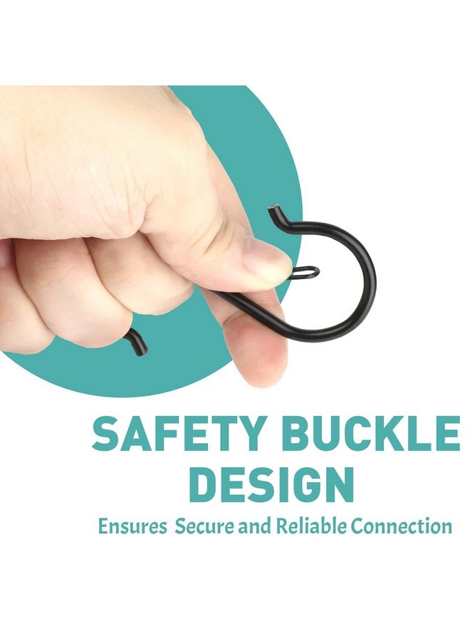 Navona 12 Pcs S Hooks for Hanging Heavy Duty, 3.5-inch Heavy Duty Metal S Hook, Closet Hooks with 0.5-inch Safety Buckle, S Hook for Hanging Plants, Kitchen Utensil, Pot, Pan, Bags - Image 3