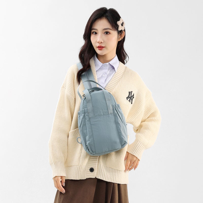 Japanese Style Solid Color Travel Backpack - Image 3
