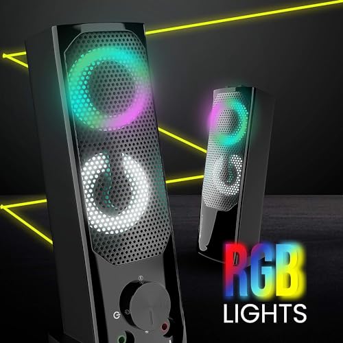 ZEBRONICS Wonder BAR 10, 2.0 USB Computer Speakers, 10 Watts, 2-in-1 Design, USB Powered, RGB Lights, AUX, Volume Control, Headphone/Mic Port, for Laptops & Desktop - Image 3