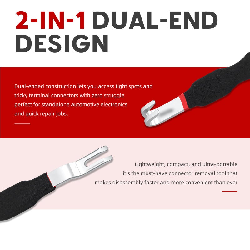baecel 2-in-1 Automotive Electrical Terminal Connector Separator Removal Tool, Improved Electrical Connector Removal Tool Universal Fit for Car, Truck, Most Vehicles, Black - Image 4